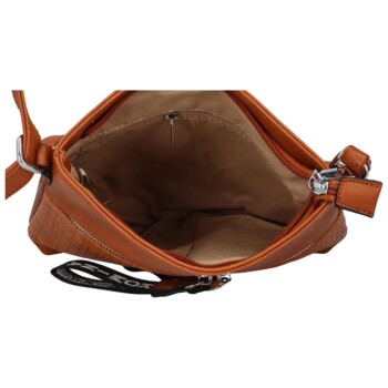 Dámska crossbody kabelka svetlo hnedá - Romina Dekora