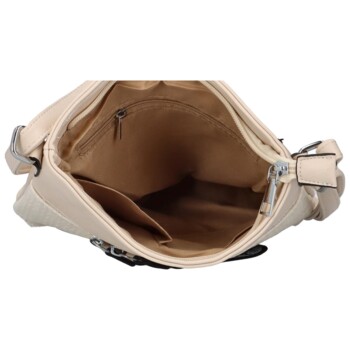 Dámska crossbody kabelka svetlo béžová - Romina Dekora