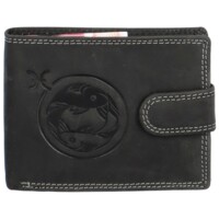 Pánska kožená peňaženka čierna - Delami Aroga Ryby