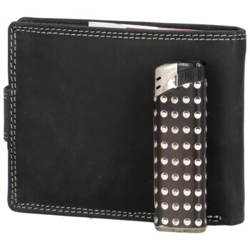 Pánska kožená peňaženka čierna - Delami Aroga Střelec