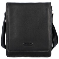 Pánska kožená crossbody taška čierna - Katana Rorry
