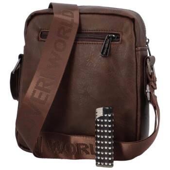Pánska crossbody taška na doklady tmavohnedá - Coveri Joachym