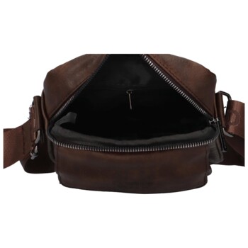 Pánska crossbody taška na doklady tmavohnedá - Coveri Joachym