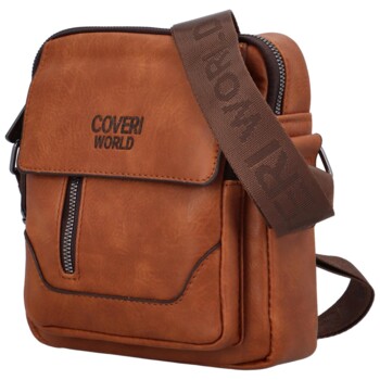 Pánska crossbody taška na doklady hnedá - Coveri Joachym