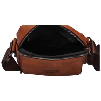 Pánska crossbody taška na doklady hnedá - Coveri Joachym