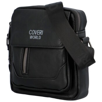 Pánska crossbody taška na doklady čierna - Coveri Joachym