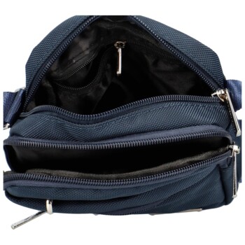 Pánska crossbody taška na doklady tmavomodrá - Coveri Lukan