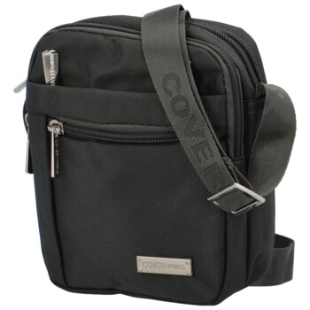 Pánska crossbody taška na doklady tmavosivá - Coveri Lukan