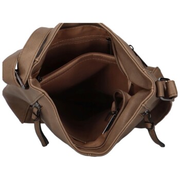 Dámska crossbody kabelka tmavobéžová - Paolo Bags Juliana