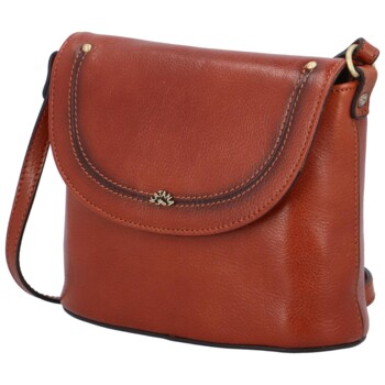 Dámska kožená crossbody kabelka hnedá - Katana Elvírana