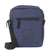 Pánska látková crossbody taška tmavo modrá - Mustang Sanjay