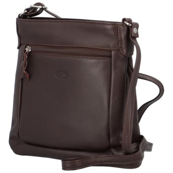 Pánska crossbody kabelka tmavo hnedá - Katana Willie