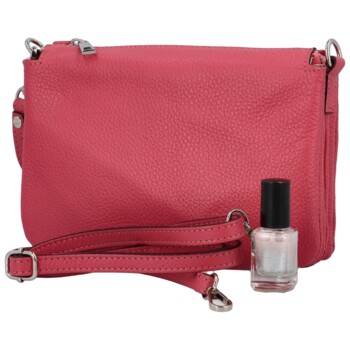 Dámska kožená listová kabelka ružová - ItalY Bonnie