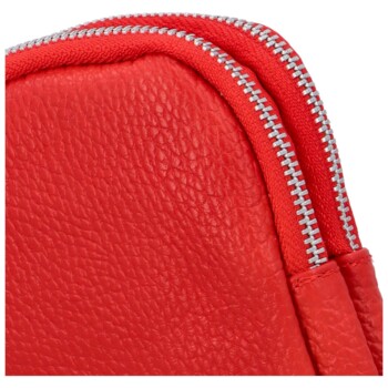 Dámske kožené crossbody puzdro červené - Delami Valli