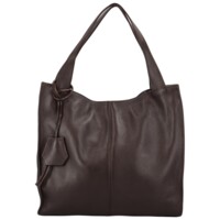 Dámska kožená kabelka tmavohnedá - ItalY Methy