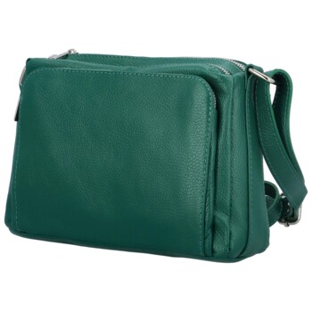 Dámska kožená crossbody kabelka petrolejovozelená - ItalY Bandit