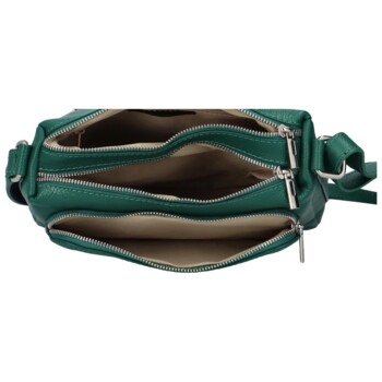 Dámska kožená crossbody kabelka petrolejovozelená - ItalY Bandit