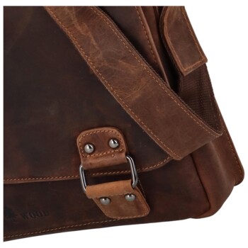 Pánska kožená taška khaki - Greenwood Doule