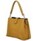 Dámska kožená kabelka do ruky tmavožltá - ItalY Auren