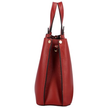 Dámska kožená kabelka červená - Delami Roseli