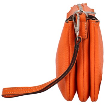 Dámska kožená listová kabelka oranžová - ItalY Bonnie
