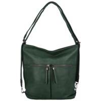 Dámska koženková kabelka-batoh zelená - Romina Geria