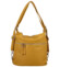 Dámska kožená kabelka batoh žltá - ItalY Nadinea