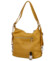 Dámska kožená kabelka batoh žltá - ItalY Nadinea