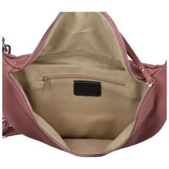 Dámska kožená ľadvinka ružová - Delami Vanito