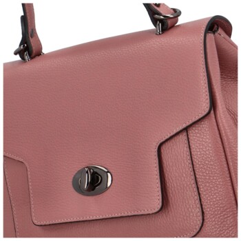 Dámska kožená kabelka do ruky ružová - Delami Riley