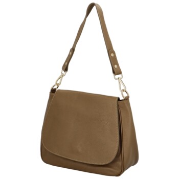 Dámska kožená crossbody khaki - Delami Yvette