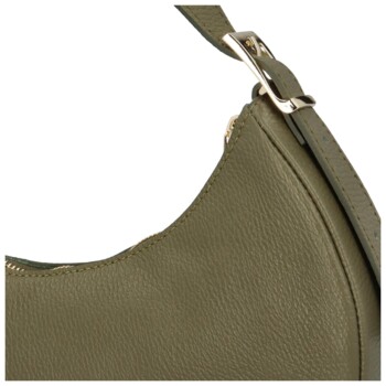 Dámska kožená crossbody khaki - Delami Kinsley