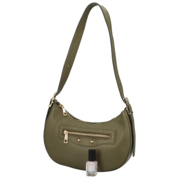 Dámska kožená crossbody khaki - Delami Kinsley