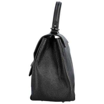 Dámska kožená kabelka do ruky čierna - Delami Riley