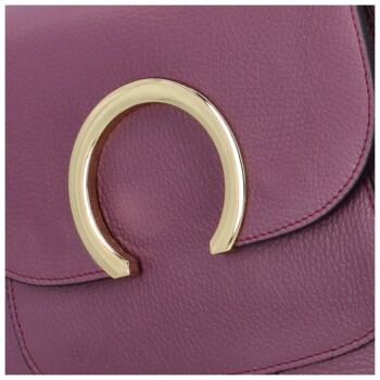 Dámska kožená crossbody kabelka fialová - ItalY Pretty