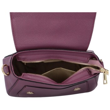 Dámska kožená crossbody kabelka fialová - ItalY Pretty