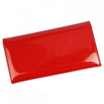 Dámska kožená lakovaná peňaženka červená - Gregorio Sisiko