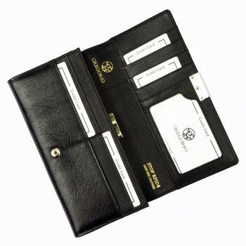 Dámska kožená peňaženka čierna - Gregorio Raffici