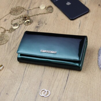 Dámska kožená peňaženka zelená - Gregorio Gluliana