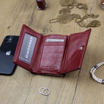 Dámska kožená peňaženka červená - Gregorio Malinnda