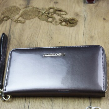 Dámska kožená púzdrová peňaženka sivá - Gregorio Clorinna