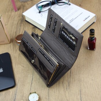 Dámska kožená peňaženka sivá - Gregorio Eugenina