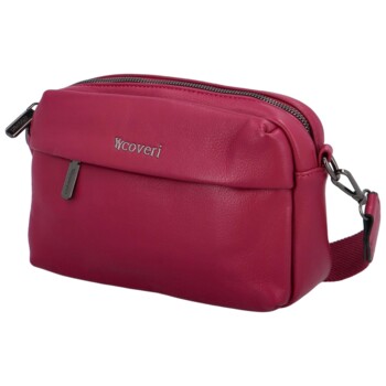 Dámska crossbody kabelka/taška červená slivka - Coveri Liliana