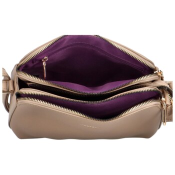 Dámska crossbody kabelka taupe - DIANA & CO Nicolle
