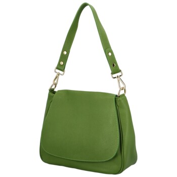 Dámska kožená crossbody svetlozelená - Delami Yvette