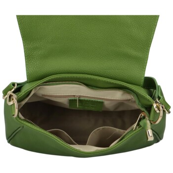 Dámska kožená crossbody svetlozelená - Delami Yvette