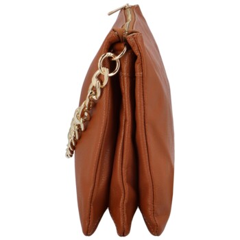 Dámska kožená kabelka do ruky koňaková - Delami Jewel