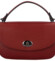 Dámska kožená crossbody kabelka tmavočervená - Delami Kamryn
