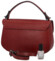 Dámska kožená crossbody kabelka tmavočervená - Delami Kamryn
