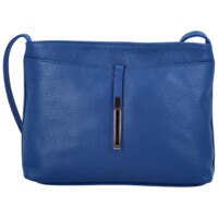 Dámska kožená crossbody kabelka modrá - Delami Eneta